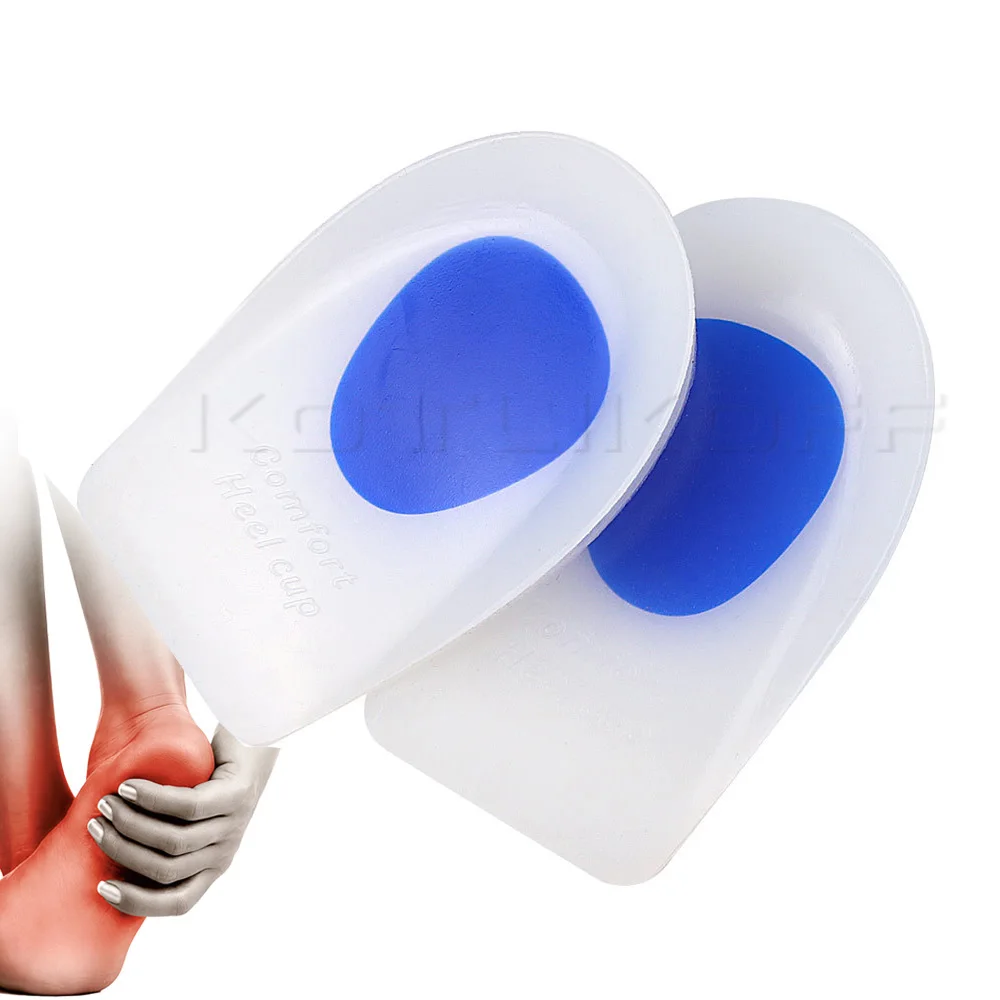 Unisex Plantar Fasciitis Insoles Medical Silicone Gel Insert Soft Elastic Heel Cup Shoes Pads Relief Spur Foot Pain Cushion | Обувь