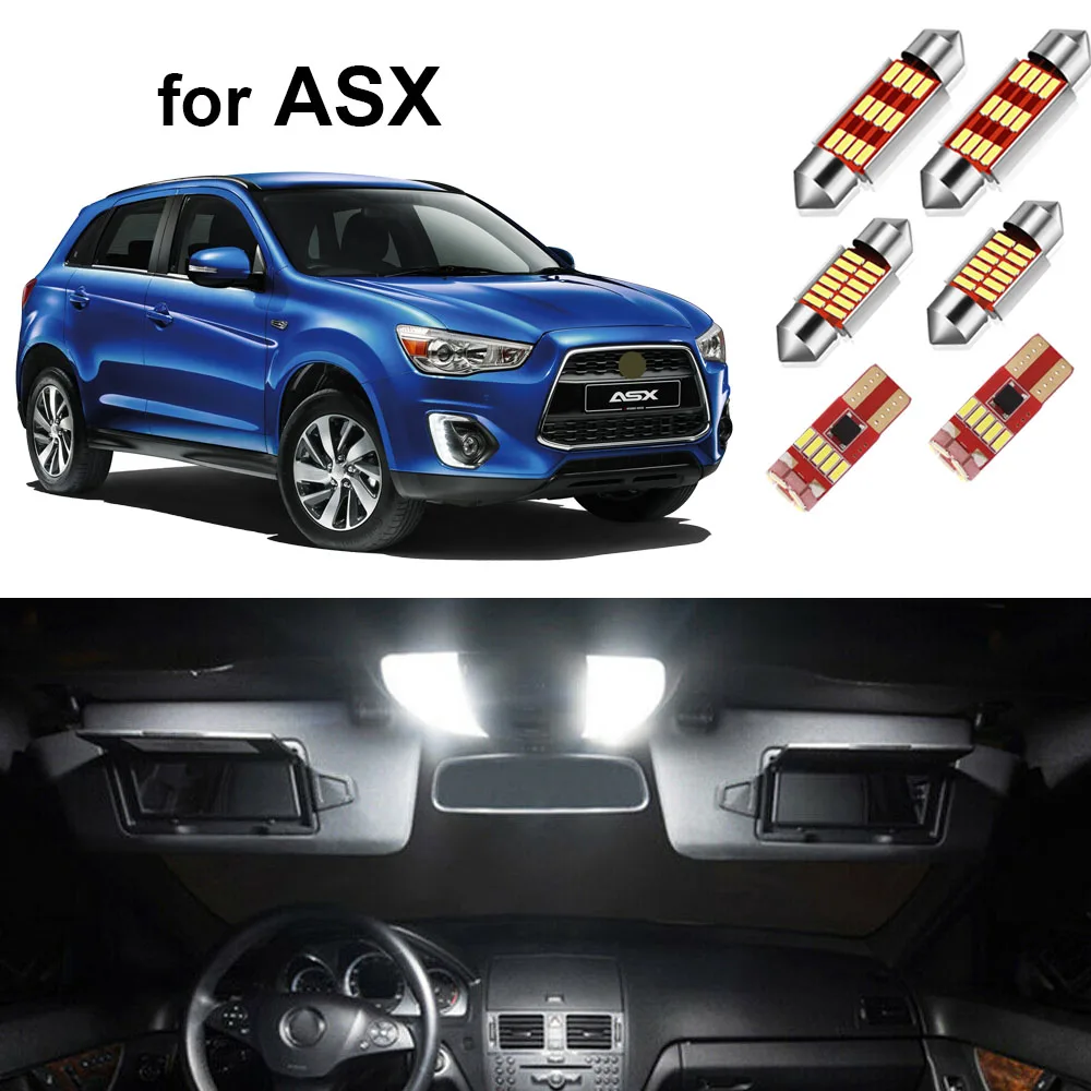 

9Pcs Canbus Car Led Interior Light Kit For Mitsubishi ASX 2010-2016 2017 2018 2019 2020 Indoor Dome Map Trunk Lamp Top Quality