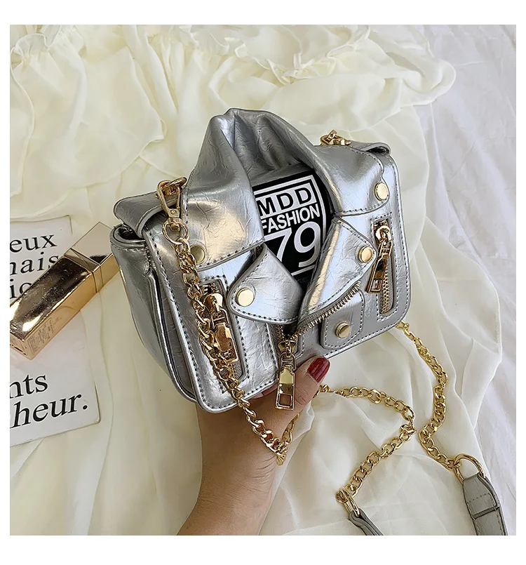 

Creativity Mini Crossbody Bags for Women Fashion PU Leather Purses and Handbags Clothes Pattern Chain Belt Shoulder Bag Satchels