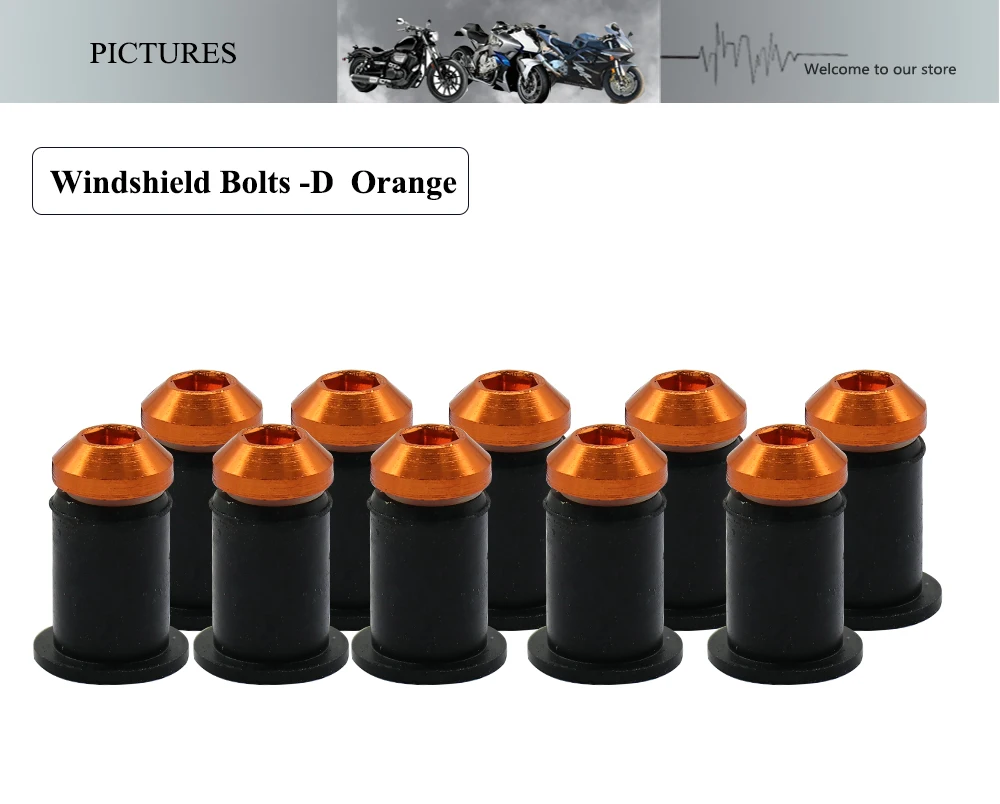 M5 10 шт. мотоцикл ветровое стекло обтекатель Болты Винты гайка крепеж для Yamaha R1 R3 R15 R6 FZ1 FZ6 MT07 MT09 Tracer