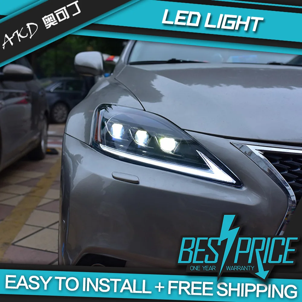АКД автомобильного тюнинга фар для lexus IS 250 IS300 is350 светодиодные фары DRL