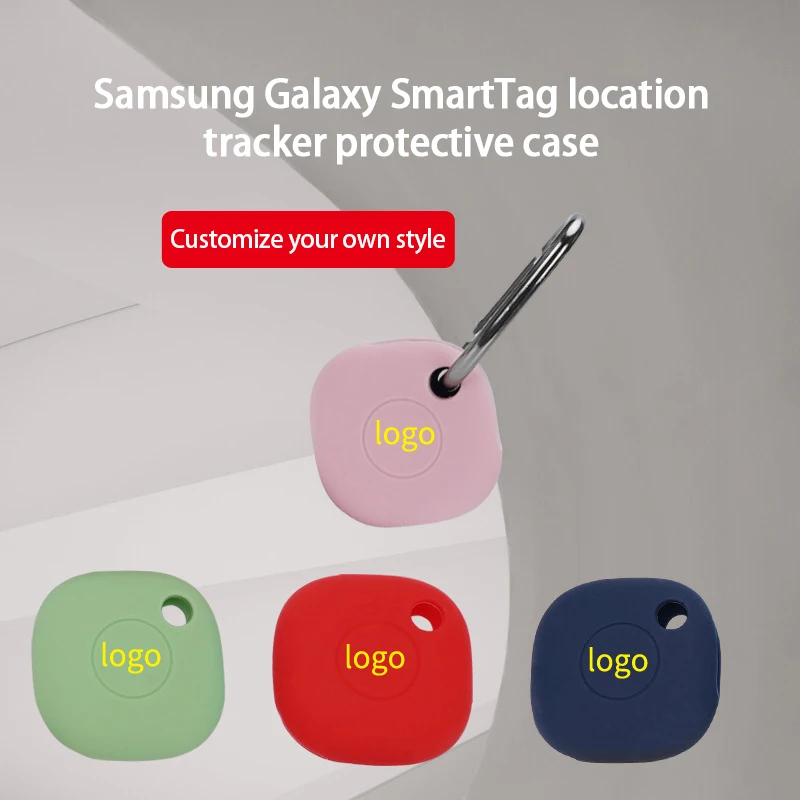 

Силиконовый чехол для Samsung Galaxy SmartTag, цветной чехол с трекером местоположения, устойчивый к царапинам, с защитой от падения, с брелоком