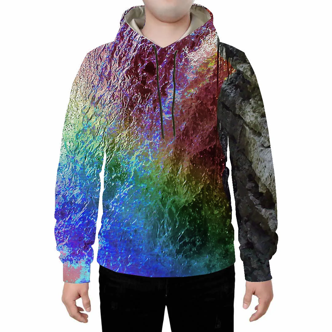 

Factory direct cross border wish new deep sea geometric printing 3D men's and women's loose Hoodie customization