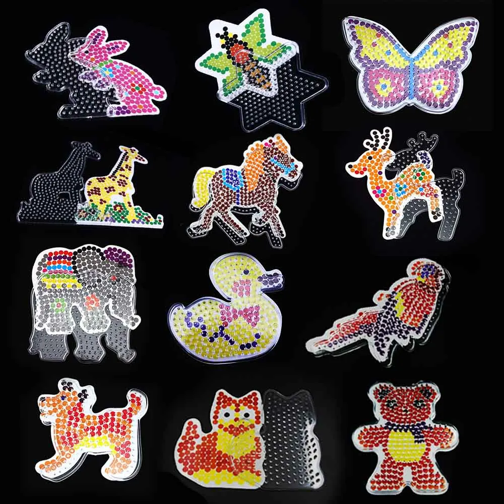 Шаблоны для объемных пазлов шаблоны узоров бусины Hama игрушки 5 мм Perler обучающие