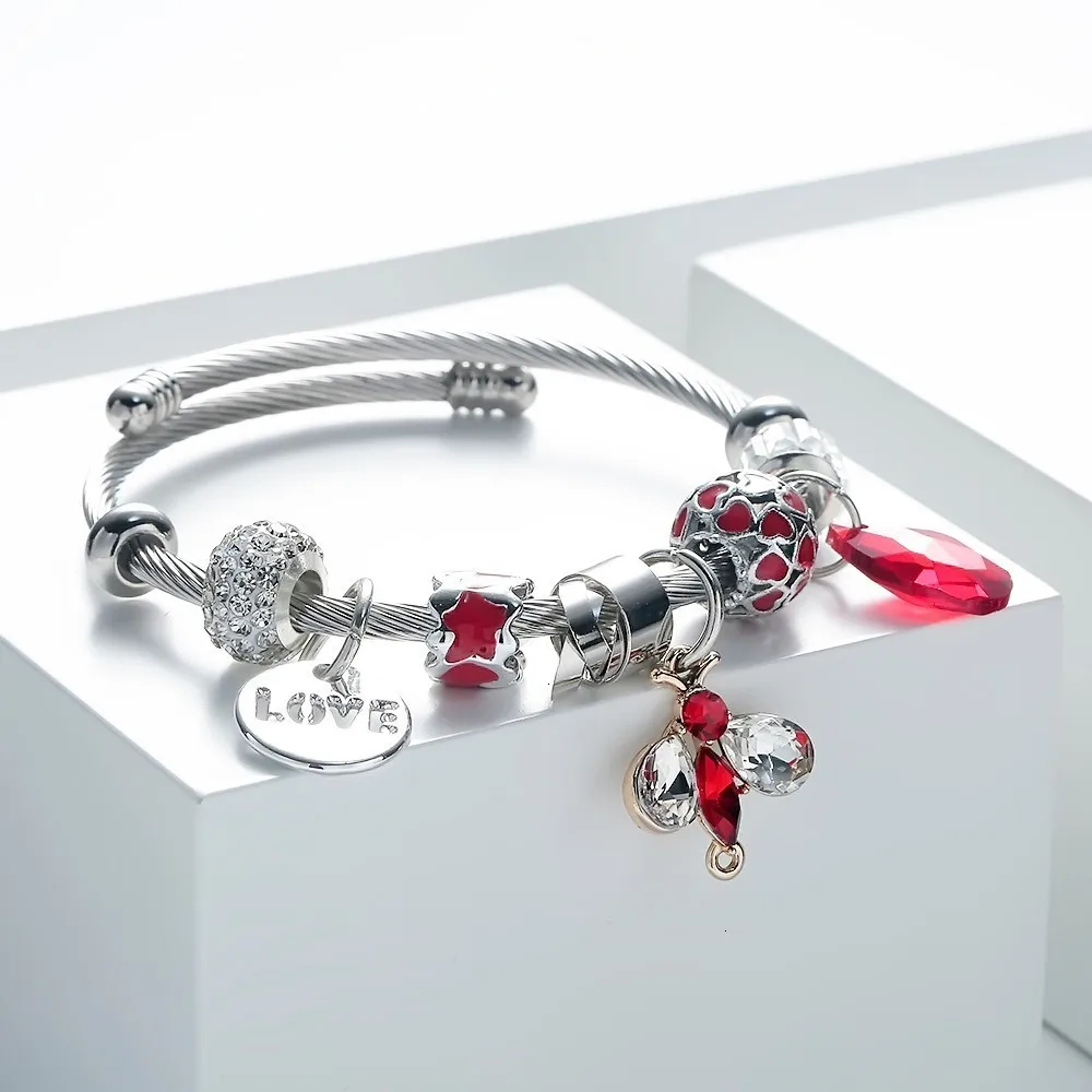 Meyfflin модный бисерный Браслет Bijoux винтажные любовные Браслеты со стразами на запястье браслеты с бабочкой серебряные ювелирные изделия
