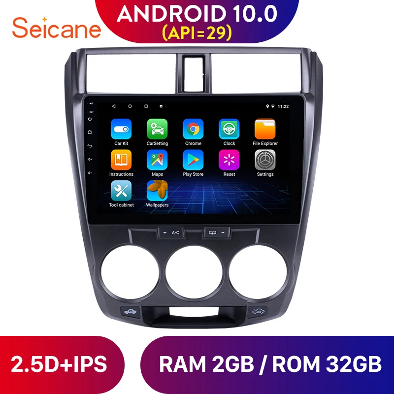 Seicane Android 10 0 1 дюймов автомобильное стерео радио GPS навигатор плеер 2.5D 4 ядра для 2011