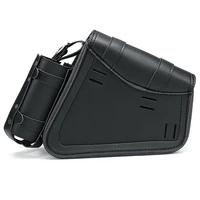 left side single motorcycle saddlebag tool bag luggage fuel oil bottle holder