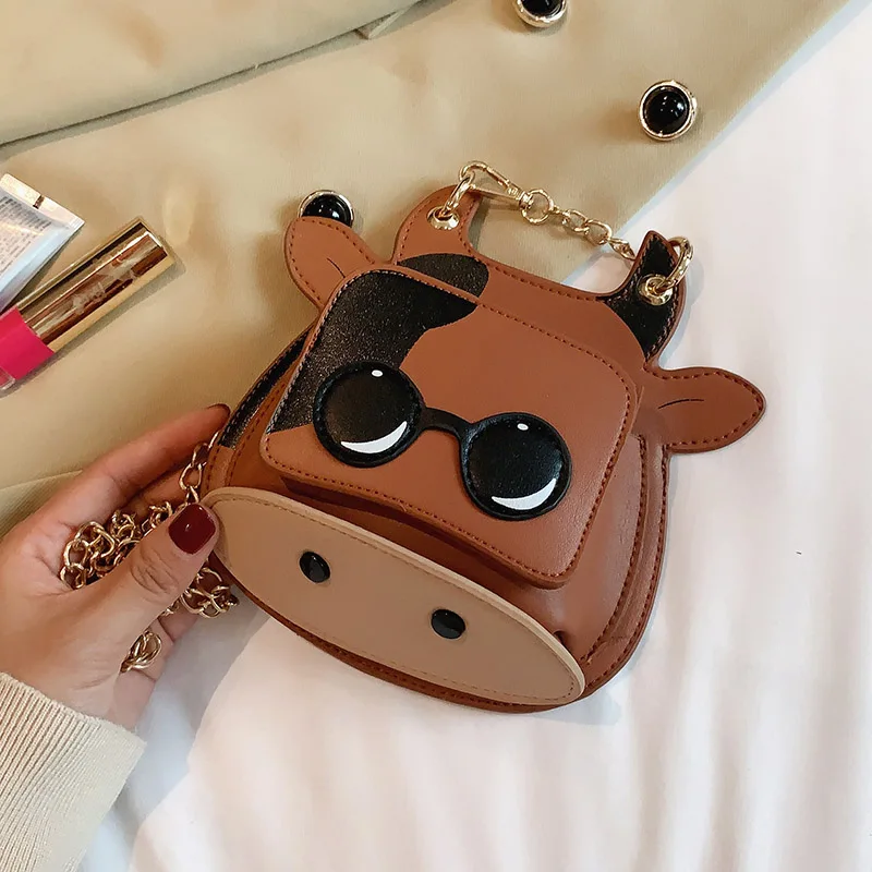 

Popular Chain Small Bag Women's Autumn/Winter 2021 New Tide Fashion Joker Slung Year Of The Ox Online Celebrity Cute Small Cross