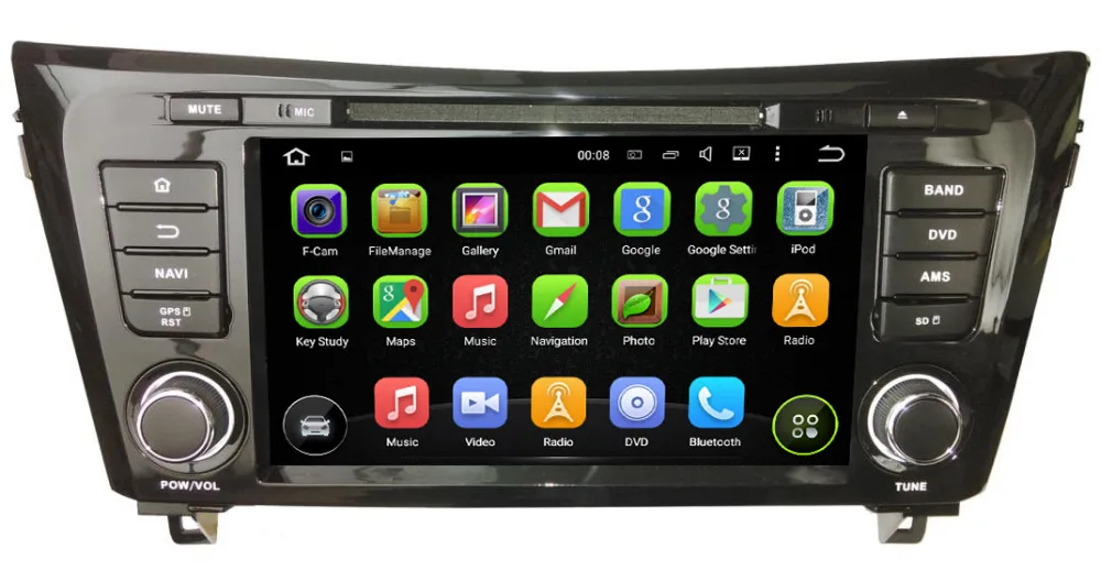 1024*600 Восьмиядерный Android 9 0 автомобильный DVD-плеер GPS-навигация для Nissan X-Trail X Trail