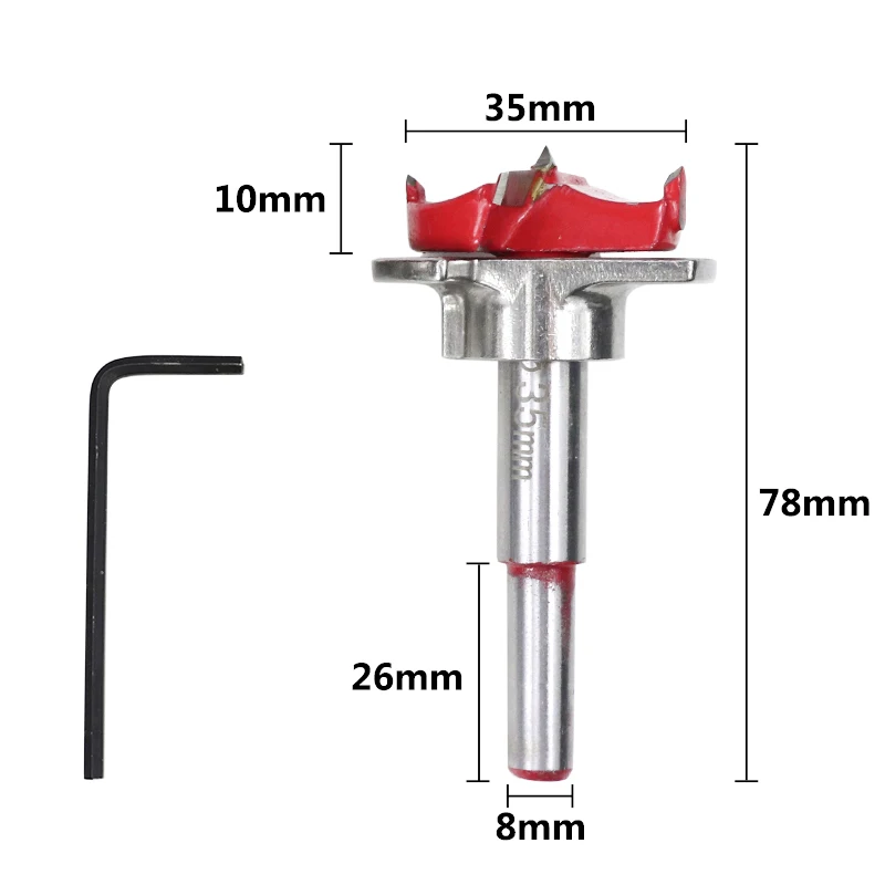 1pc 35mm Drill Bit 1 шт. диаметр 15 мм 20 мм 25 мм 30 мм 35 мм Регулируемые твердосплавные сверла деревообрабатывающая кольцевая пила для электроинструментов Forstner Сверло - Цвет: 1pc 35mm Drill Bit