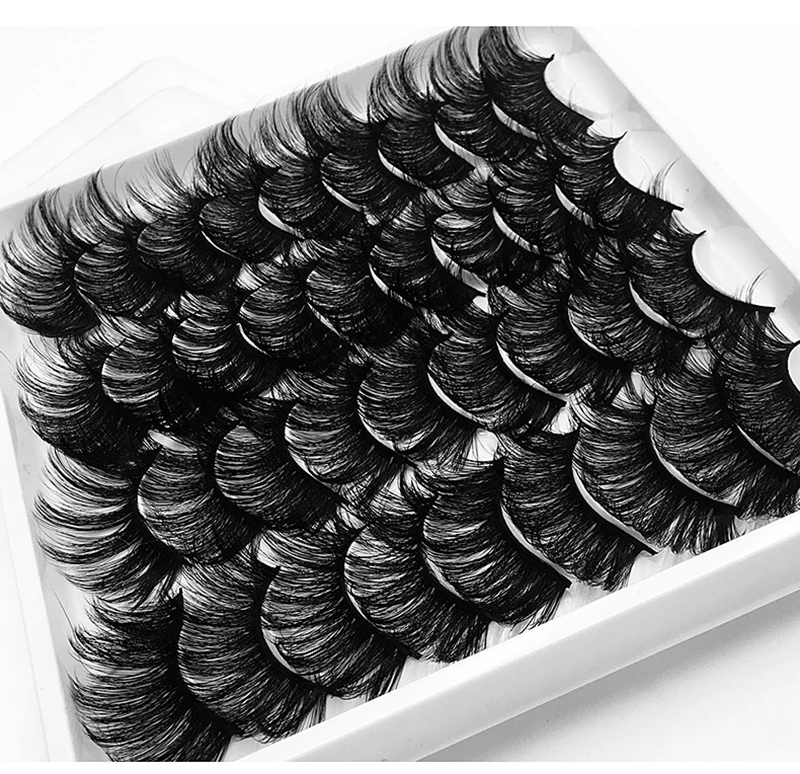

18 Pairs False Eyelashes Mink Hair Natural Thick Long Eyelashes Dramatic False Eyelashes Set Makeup Lengthen Eyelashes Extension