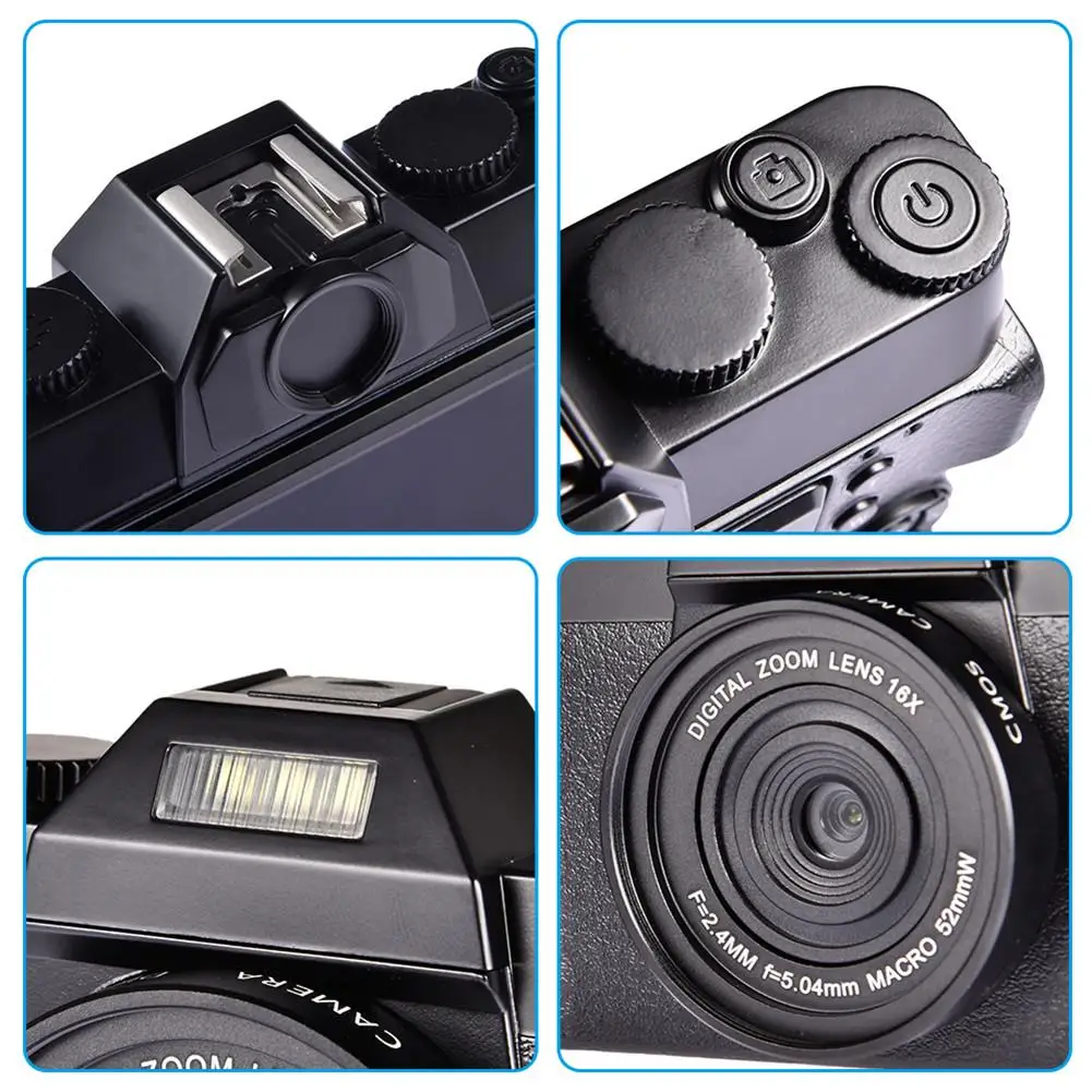 Портативная цифровая камера видеокамера Full HD 1080P 16X Zoom av интерфейс 16 МП cmos сенсор