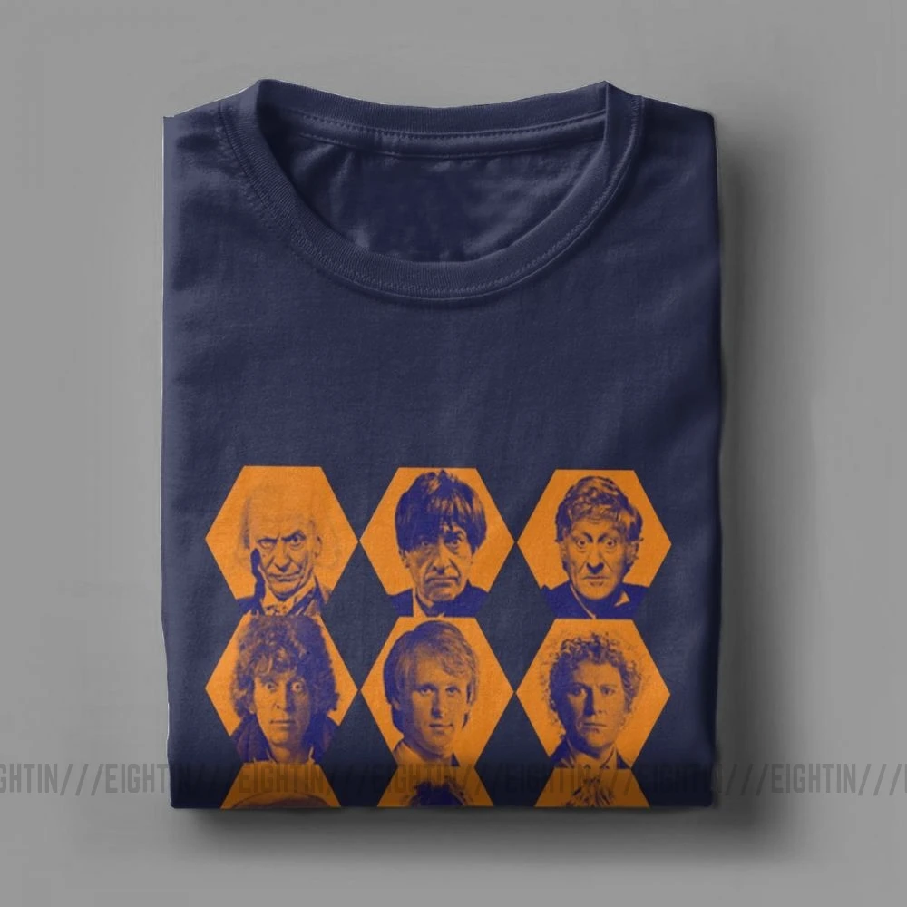Doctor Who The четырнадцать Doctors простая футболка мужская одежда с короткими рукавами футболка с принтом хлопковая Футболка с круглым вырезом