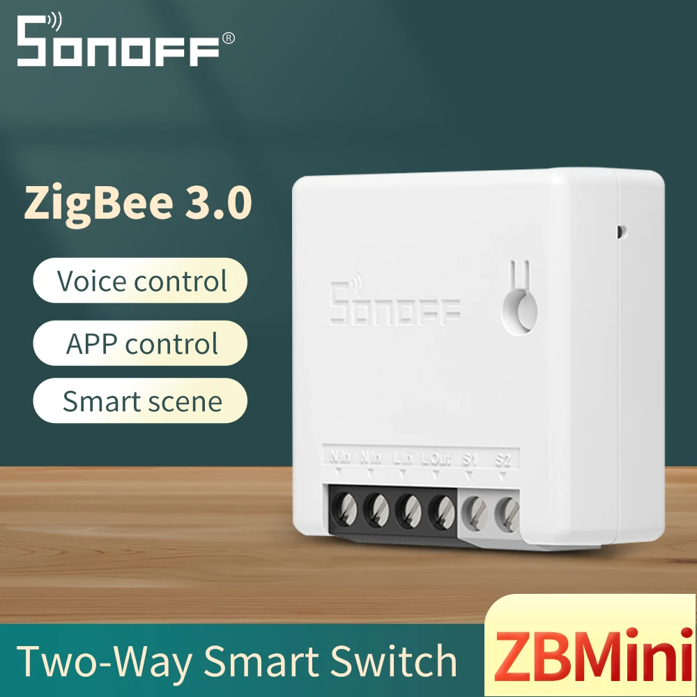 

SONOFF Zigbee ZB MINI Switch Two Way Smart Light Switch Module APP Remote Control Smart Home Works With eWeLink/Smartthings Hub