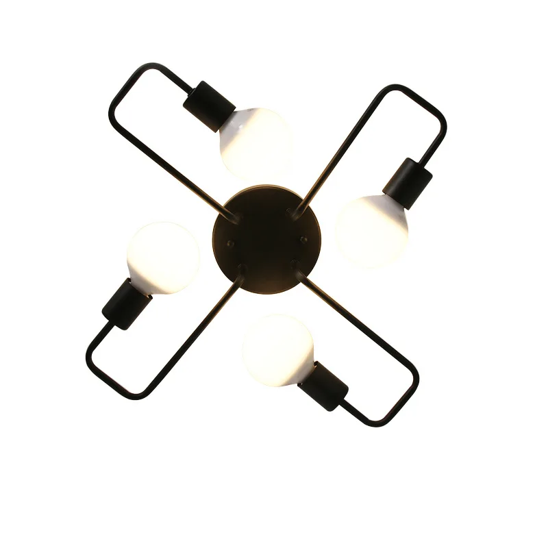 Металлическая винтажная люстра с несколькими стержнями железная лампа E27 лампы