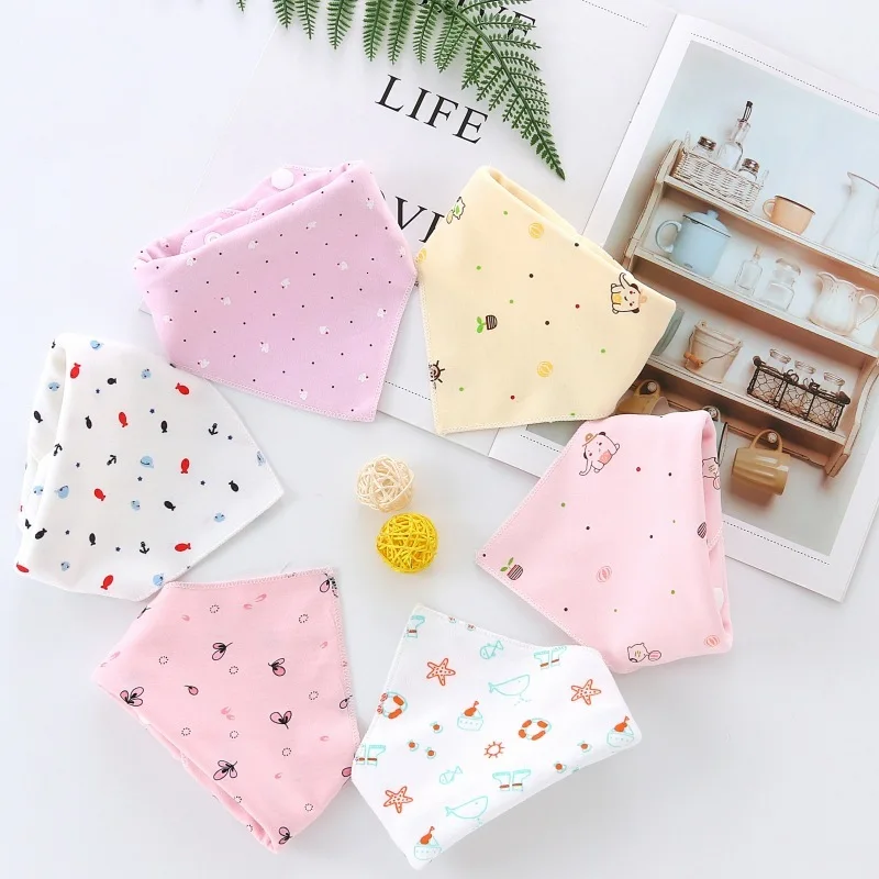 

Bib Bandana Scarf Baby Burp Cloth Bibs Waterproof Triangle Cute Cotton Cartoon Stuff Feeding Soft Infant Saliva Newborn Towel