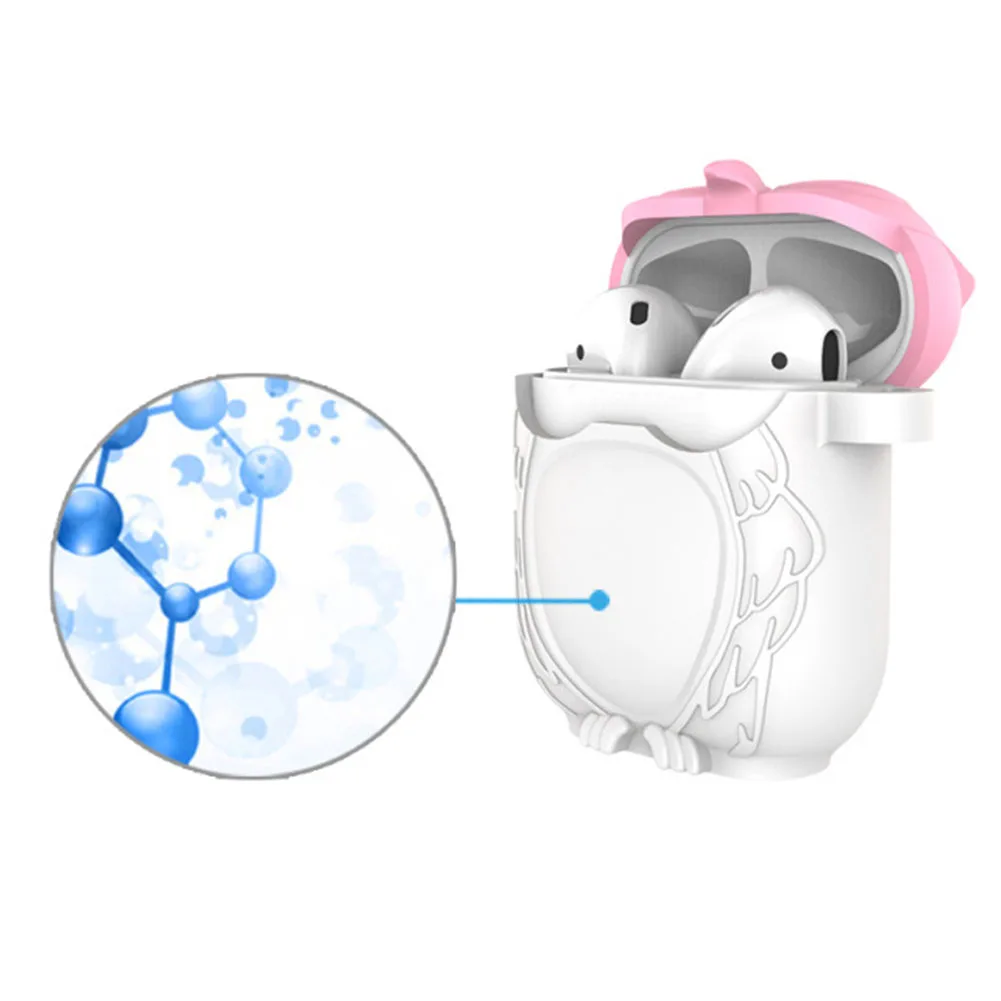 Чехол силиконовый защитный чехол с рисунком совы для беспроводной зарядки
