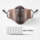 Маска-маска для лица capybanana, 3 слоя ушной петли, маска для лица с фильтром для взрослых, утолщенная, для гигиены, для лица и рта