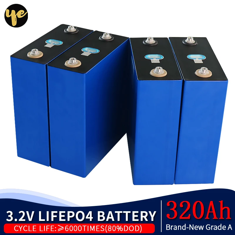 

4 шт 3,2 V 320Ah Lifepo4 Батарея 12V 24v 48V 310AH Перезаряжаемые Батарея пакет для RV хранения солнечной энергии Системы ЕС и США без оплаты ввозной пошлины