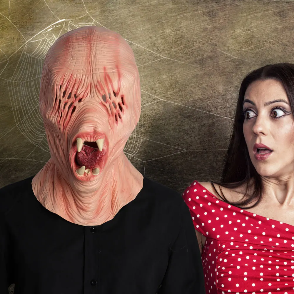 Хэллоуин Dementor Монстр ужасный вампир косплей зомби реалистичные полное лицо