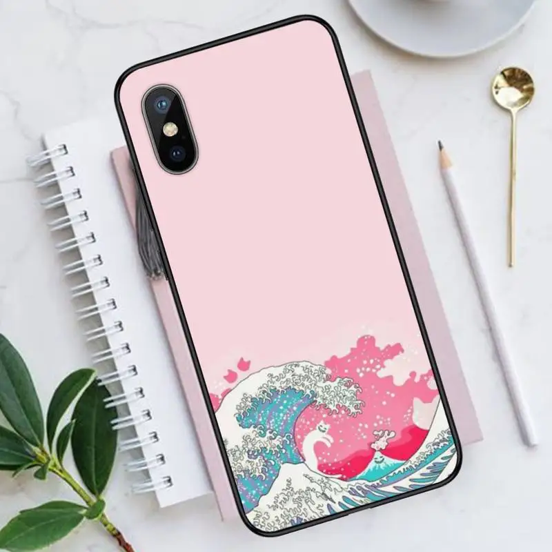 

Japanese sea waves Phone Case for iPhone 11 12 pro XS MAX 8 7 6 6S Plus X 5S SE 2020 XR Luxury brand shell funda coque