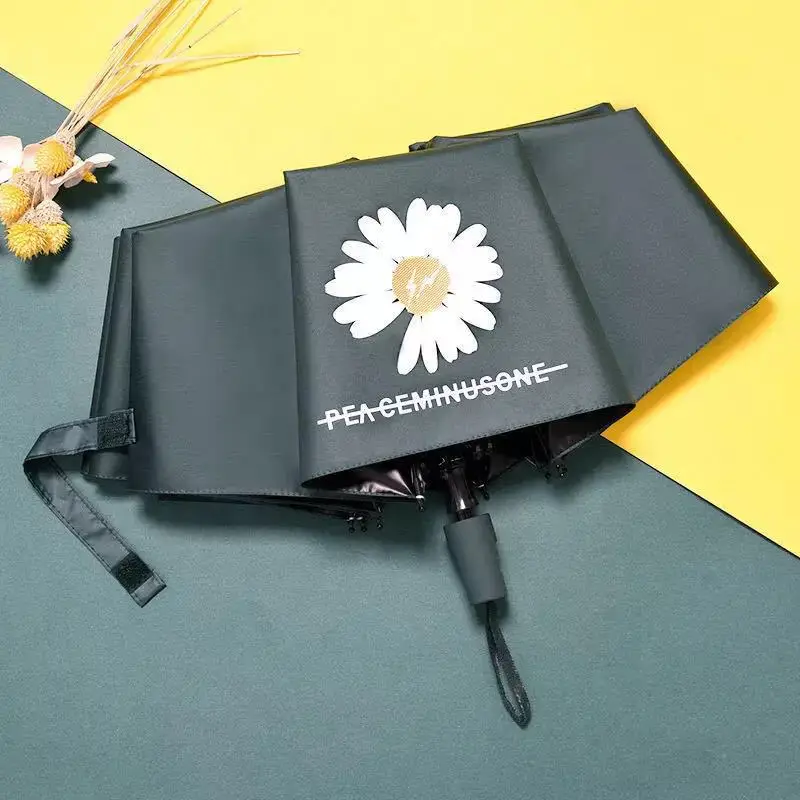 

Fully automatic three-fold umbrella anti-ultraviolet sunny and rain dual-use umbrella windproof strong umbrella woman umbrella