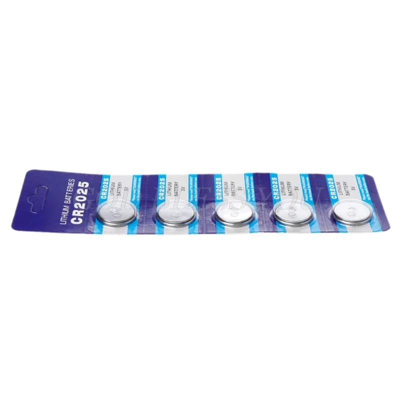 5PCS Литий Батарея CR2025 3V батарейки таблетки DL2025 BR2025 KCR2025 CR 2025 для кнопок на ключе от