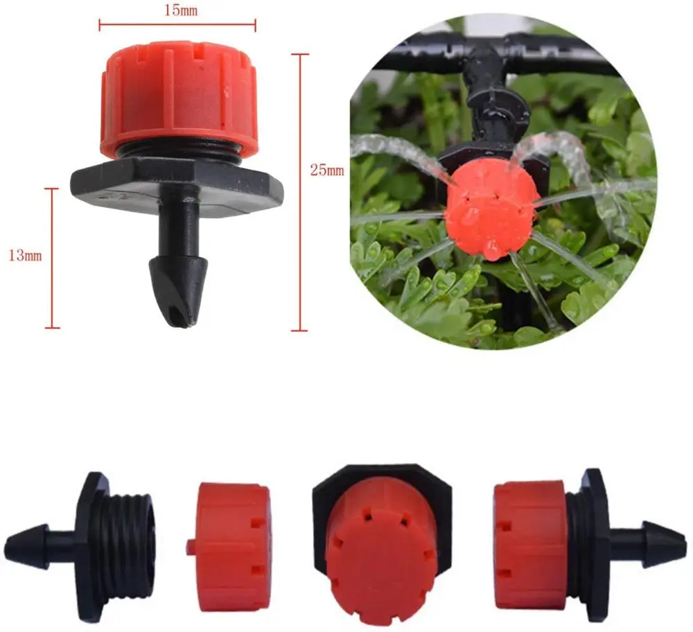 50-800pcs Adjustable Irrigation Drippers Sprinklers 1/4''  Emitter Dripper Micro Drip Irrigation Sprinklers for Watering System images - 6