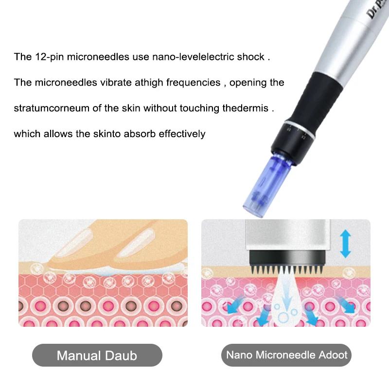 Дерма Пен д р ручка A1 c Кнопка плотности размещения пикселей (5 gear регулировки