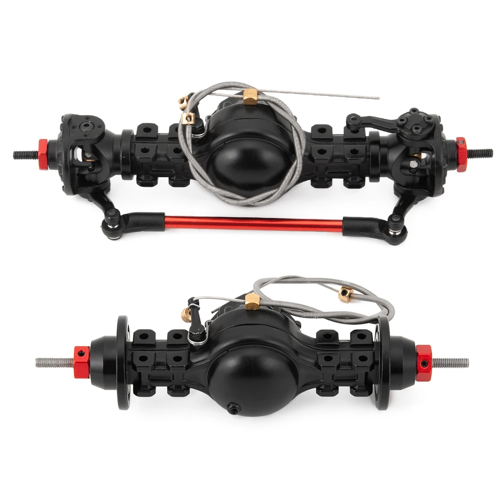 Front Rear Axle YEAHRUN CNC металлический сплав передний/дифференциал задней оси встроенный стальной редуктор для 1/14 Тамия буксировщик радиоуправляемая игрушка, детали для модернизации - Цвет: Front Rear Axle