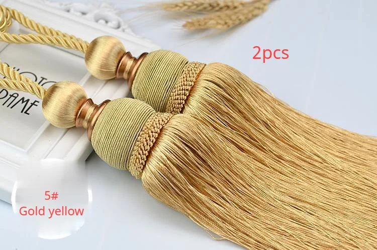 

Шторы с кисточками из полиэстера и шелка