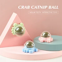 crab catnip ball 360%c2%b0 rotating ball cat snacks toy molar teeth interactive toy cat accessories cleaning teeth toy pet products