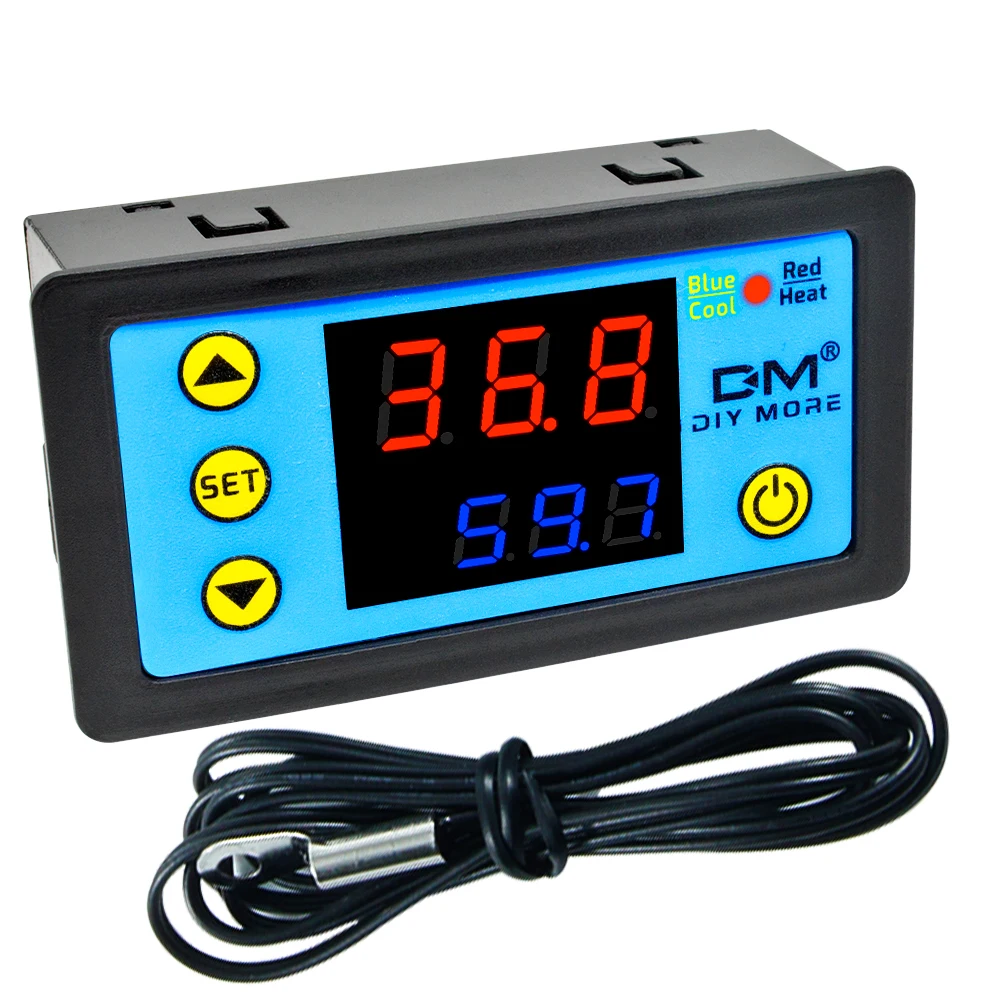 W3231 AC 110V-220V DC12V 24V Digital Thermostat Temperature Controller Regulator Meter Tester Single/Dual Display Replace W3230 - купить по