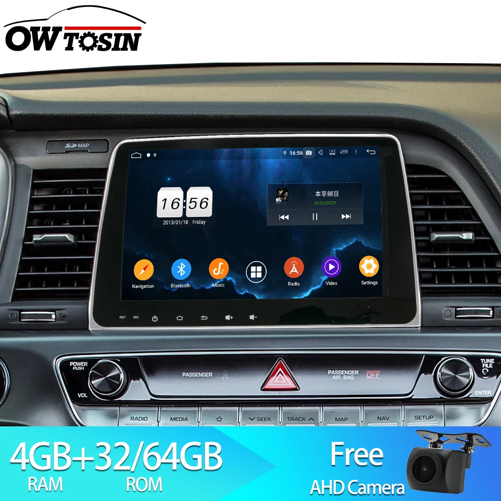 Owtosin автомобильный Радио Мультимедиа Видео плеер навигация gps Android 9,0 для hyundai Sonata автомобиль 4 Гб ram 32 Гб rom