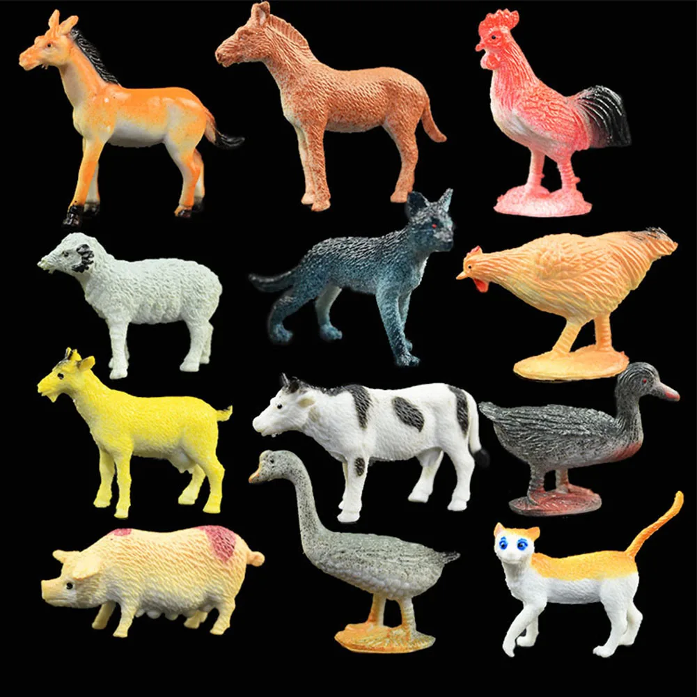 12 шт./компл. смешанные для разделывания свиньи утки интеллект модели с рисунками