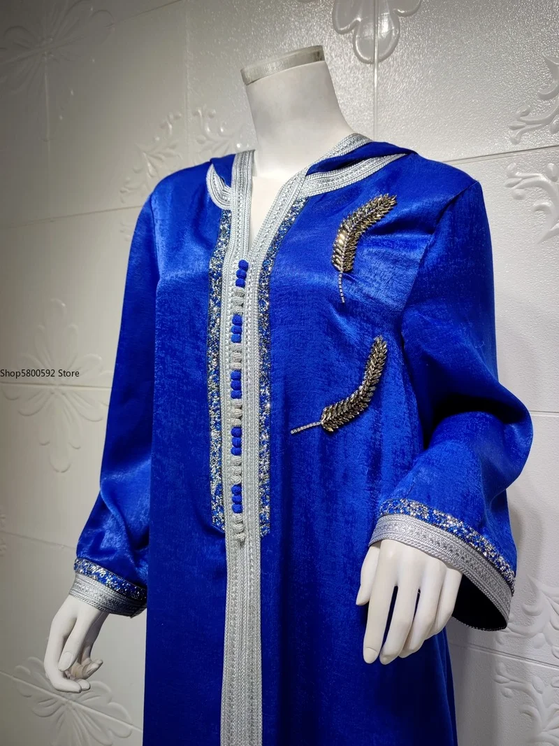 2021 Ramadan Abayas For Women Abaya Dubai Muslim Hooded Dress Jalabiya Caftan Marocain Turkish Evening Gown Islam Clothing