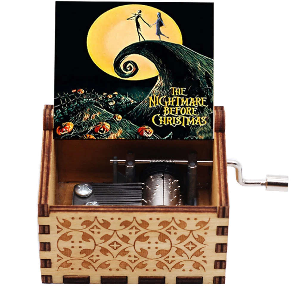 Деревянная Музыкальная шкатулка на Хэллоуин аниме убийца демонов атака титанов