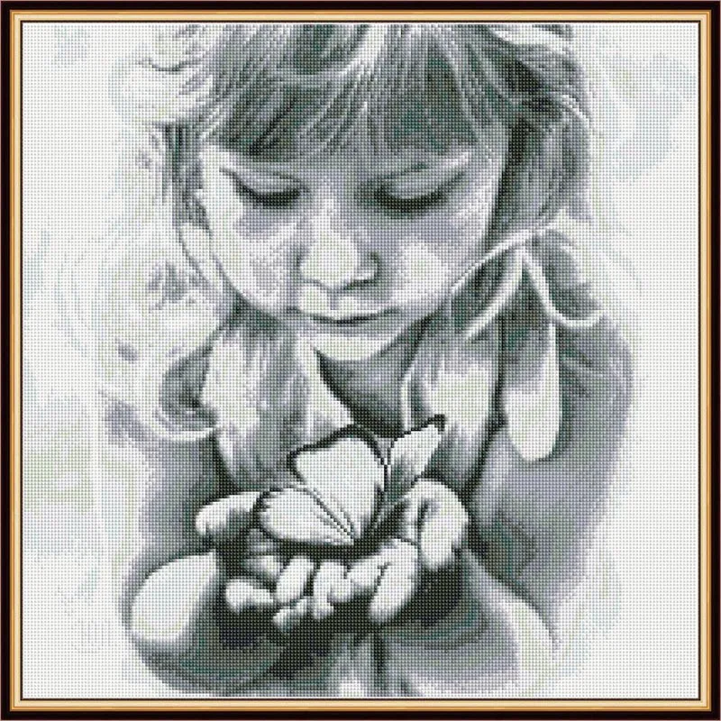 Вечная любовь девушки и бабочки китайский 5d алмазная картина полный квадрат