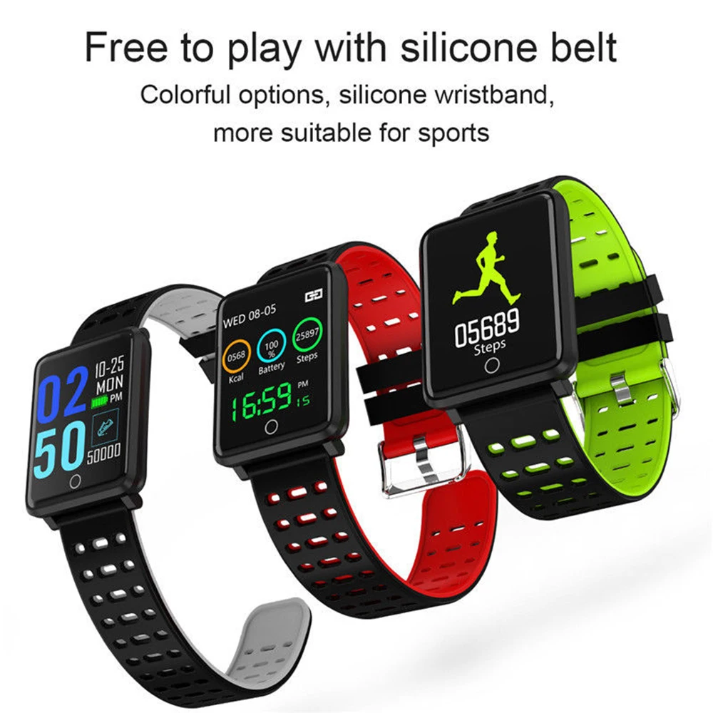 F3 Smartwatch IP68 Водонепроницаемый умный Браслет Мониторинг Артериального Давления