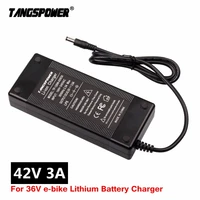 42v 3a smart battery charger for 10series 36v 37v li ion e bike electric bicycle battery charger dc 5 5mm2 1mm fast charging