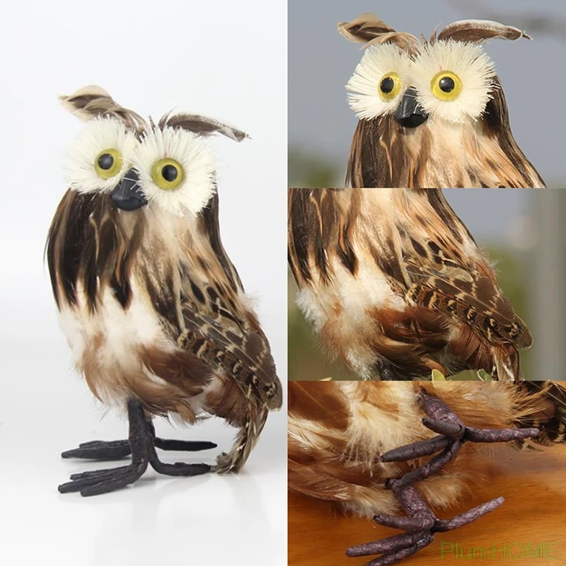 

Artificial Owl Simulation Foam Bird Feather Ornaments Diy Craft For Wedding Party Colorful Decoration Home Garden New