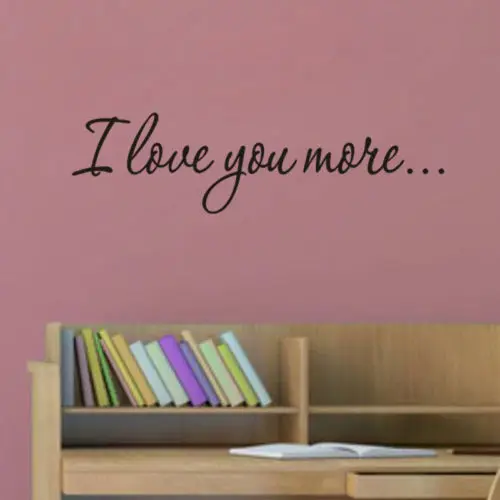 Я люблю вас больше наклеек на стену с цитатами съемные наклейки домашний Декор