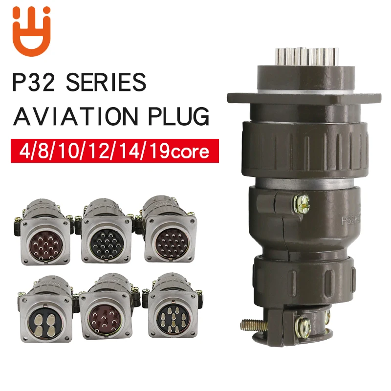 Авиационная розетка круглый разъем серии P32 4.8.10.12.14.19 диаметр ядра 32