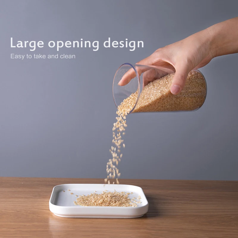 Kitchen Food Dry Grain Multigrain Transparent Plastic Waterproof And Moisture-proof Freshness Storage Tank Sealed Box | Дом и сад