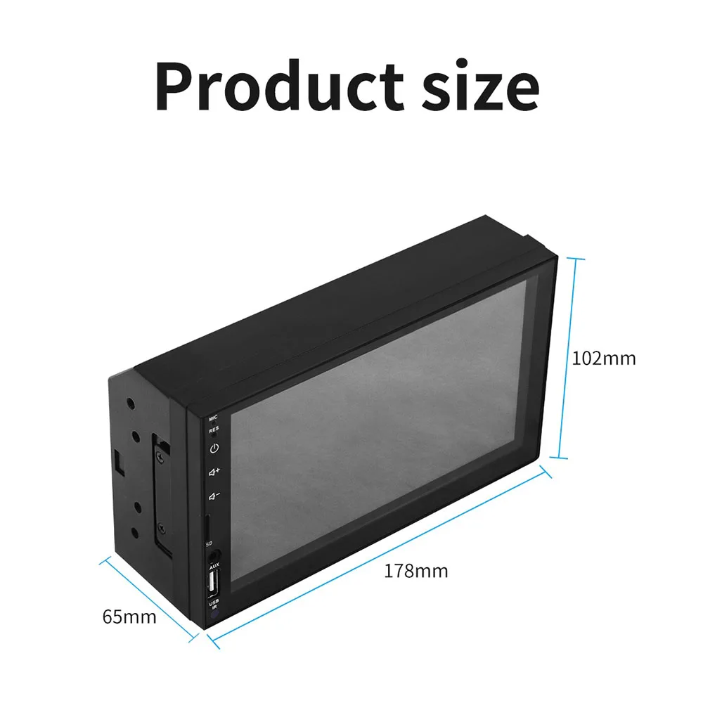 

Double Din Multimedia Player Touch Screen Android Automobile Audio Stereo MP5 Player Built-in Carplay Automobile Player 7 Inch