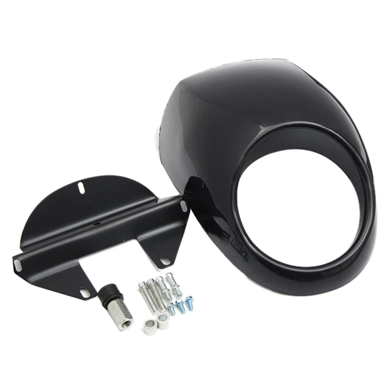 

Motorcycle Headlight Cover for Sportster Dyna Fx Xl 883 1200 & Motorcycle Black Rear Passenger Backrest Bar