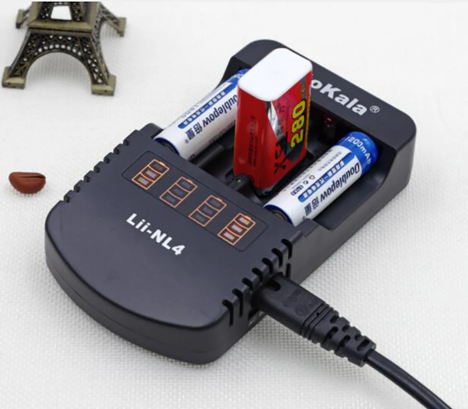 

LiitoKala Lii-ND4 Lii-NL4 1.2V AA AAA 9V Battery Charger for Ni-MH Ni-Cd Rechargeable Batteries and test battery capicity