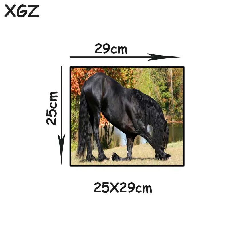 

XGZ Animal Horse Big Game Mouse Pad Black Exquisite Seaming Custom Office Computer Keyboard Table Mat Rubber Striped Non-slip Xx