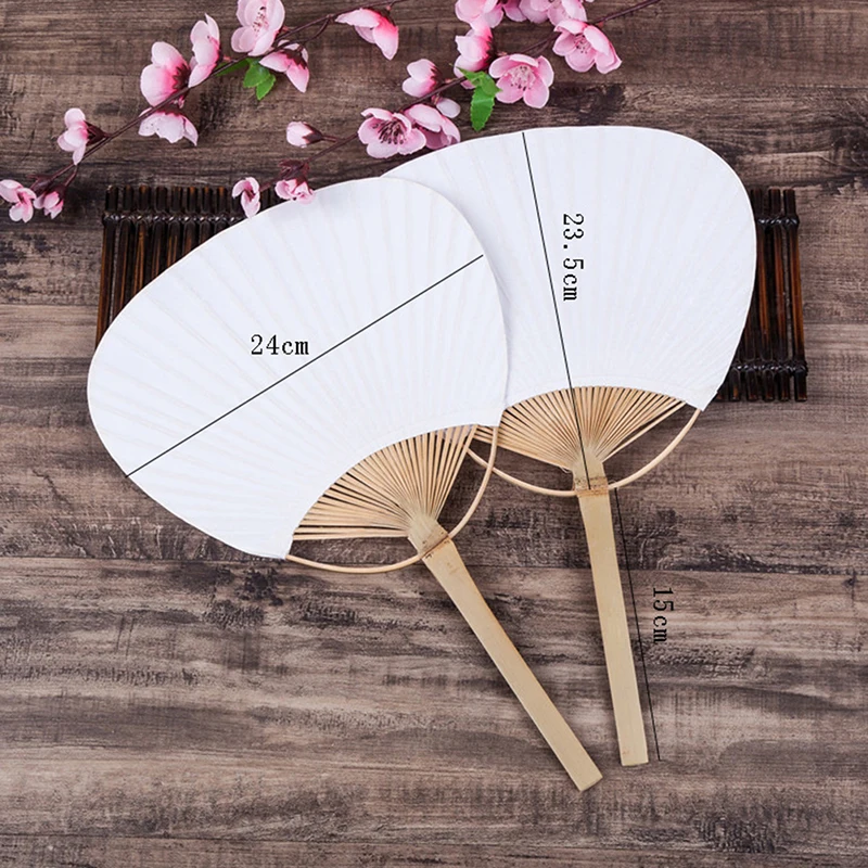 

5/10/15/20 штук чистый белый бамбуковой ручкой пустой каллиграфии живопись группа Вентилятор DIY живопись Поставки аксессуары для украшения дом...