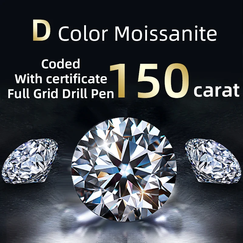

NYMPH 100% Real Moissanite Gemstone Loose Diamonds 3.0 Carats D Color vvs1 Fine Jewelry Ring for Women